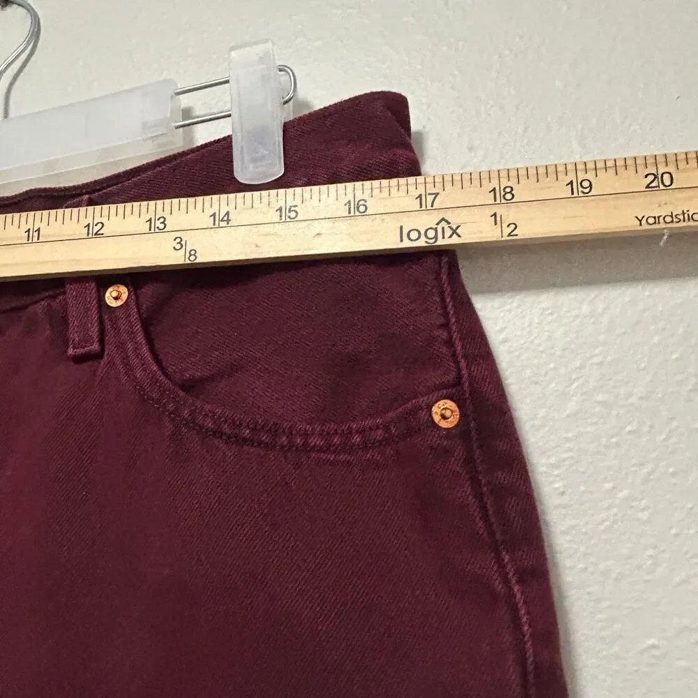 Levi's 501 Mens Jeans 32x30 Burgundy Denim  A1959-0049 Used 90's style